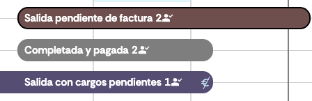 Nuevo color en el planning para reservas pendientes de factura